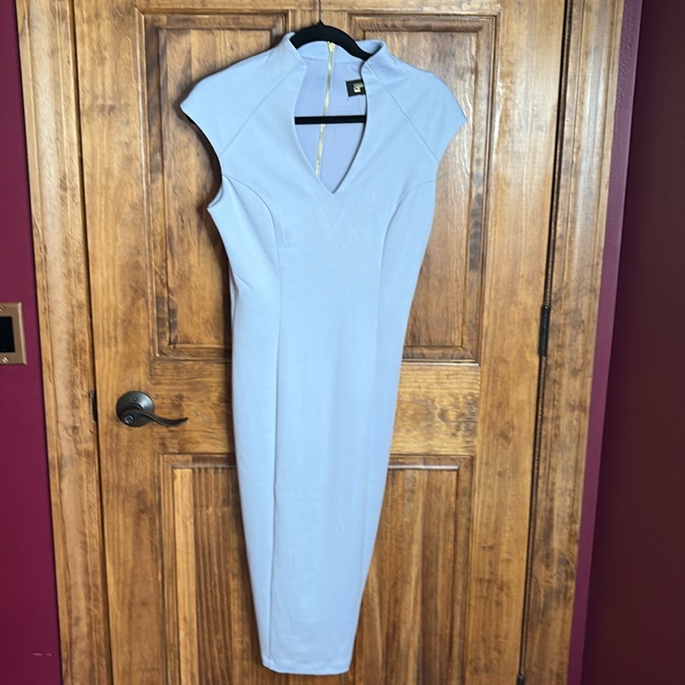 🏷️ ALEXA ADMOR Katrina sexy midi dress halogen blue size S